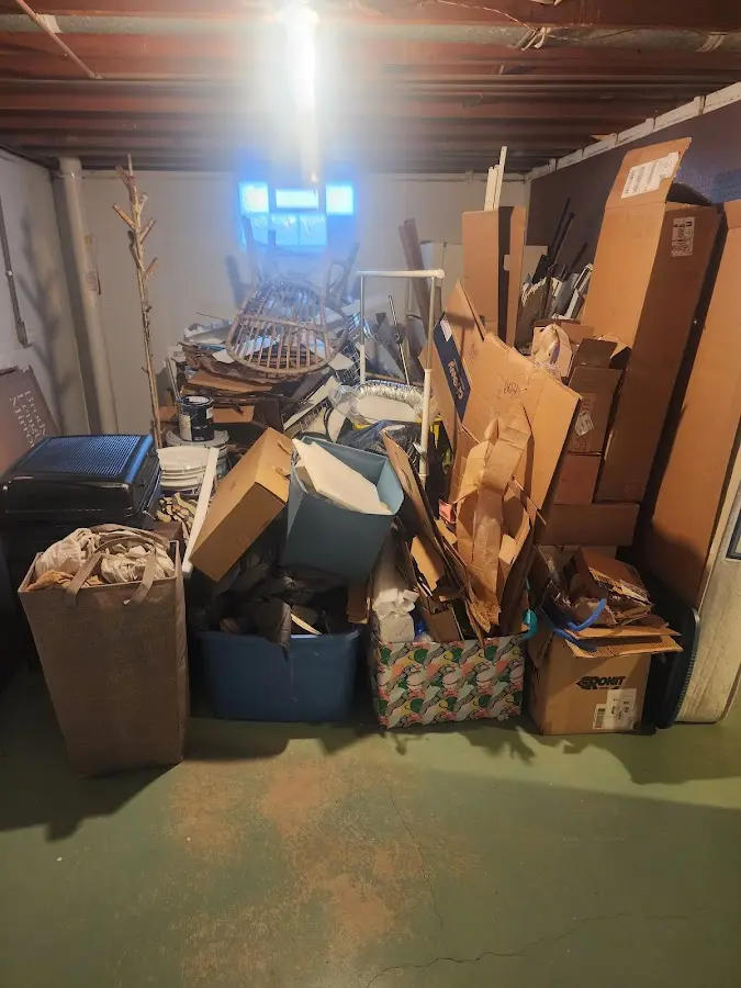 Roll-off dumpster container at job site for Construction Dumpster Rental in Chenango